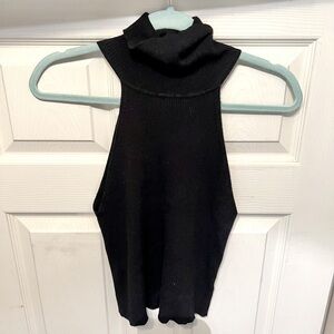 Turtleneck tank top black